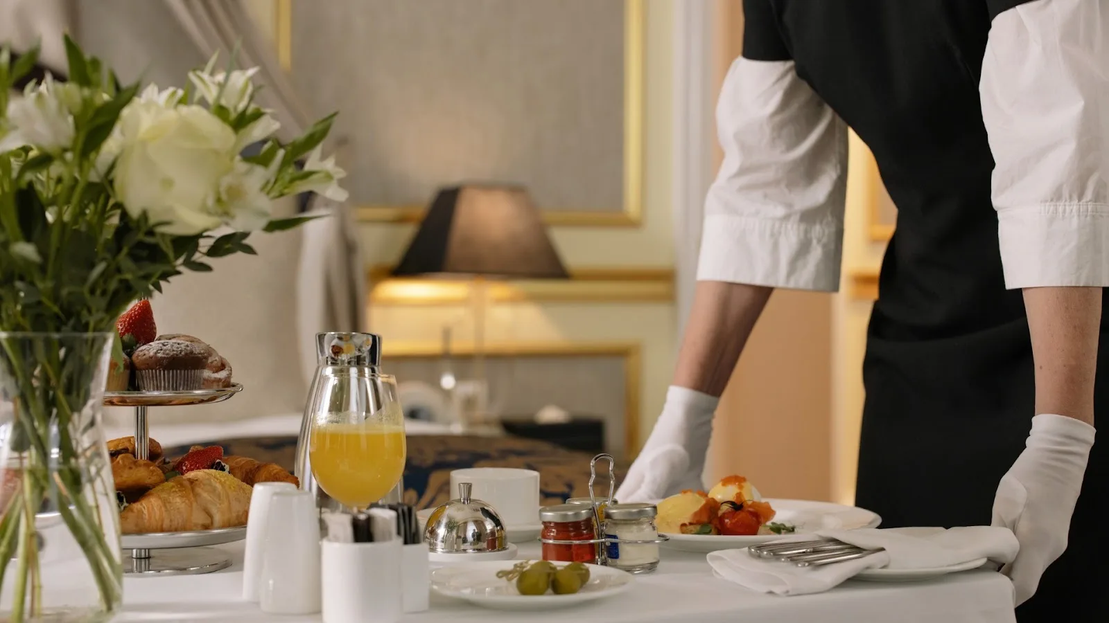 Private chef breakfast served on a villa terrace